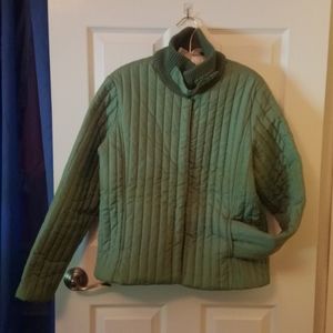 E. Studio Thin Style Puffer Coat, sz Large